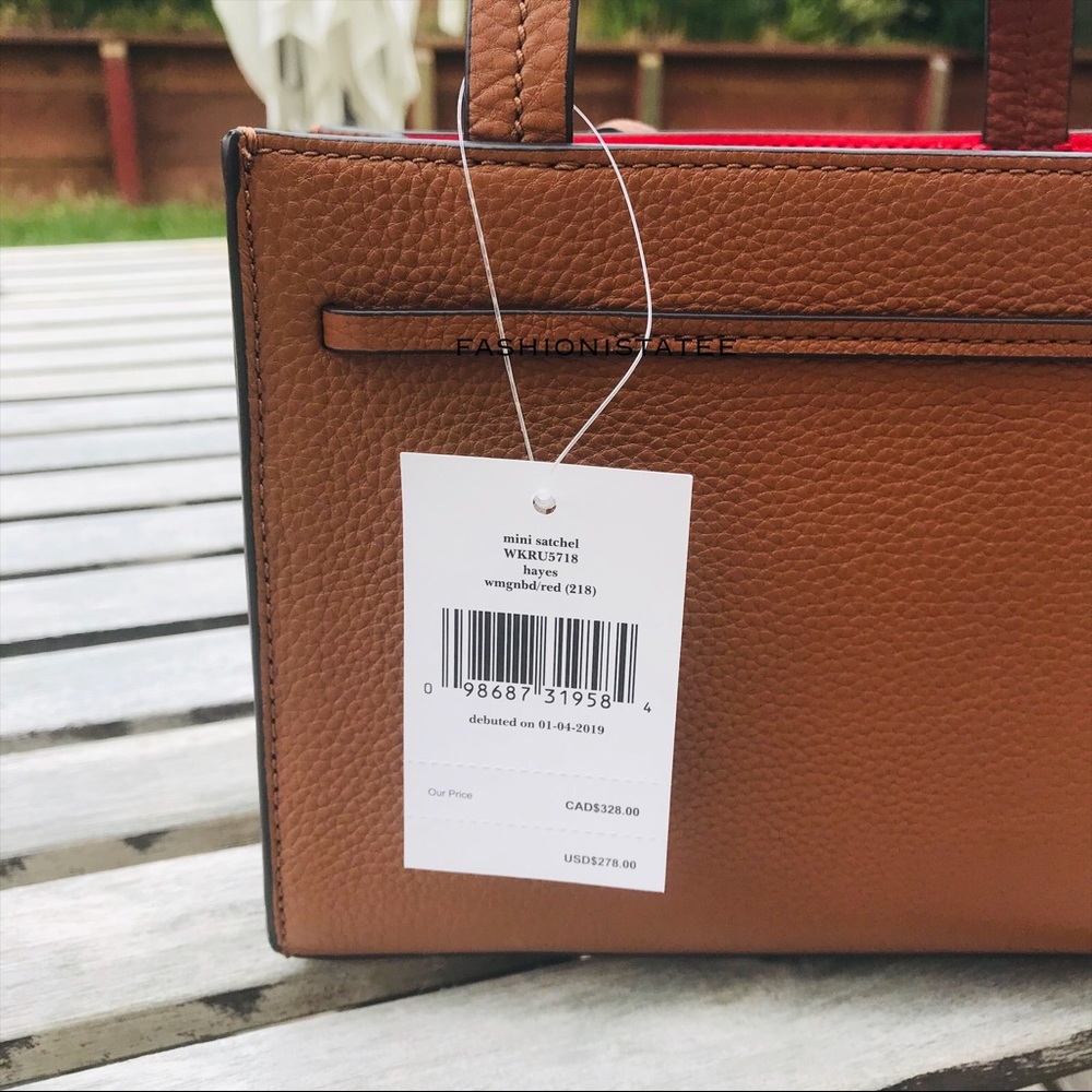 Kate spade New hayes Mini Satchel warm ginger NWT - Picture 5 of 8